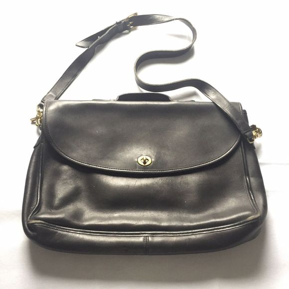 Coach Cowhide Leather Vintage Laptop Bag Men No.E4C-5265 Made In USA - Picture 1 of 9